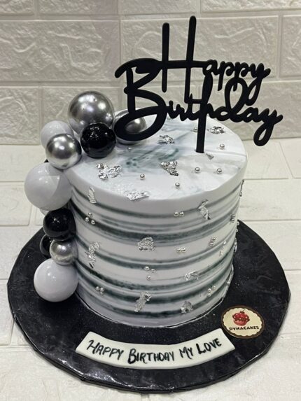 Silver Marble Anniversary Cake in Karachi | Best Celebration Cakes