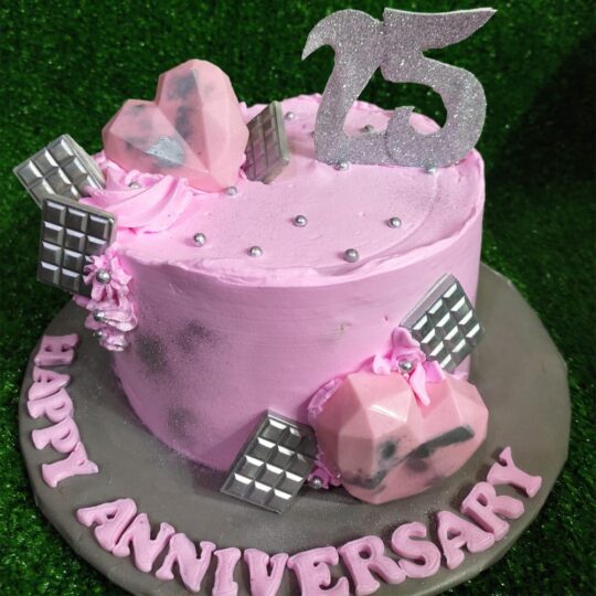 Anniversary theme customize cake