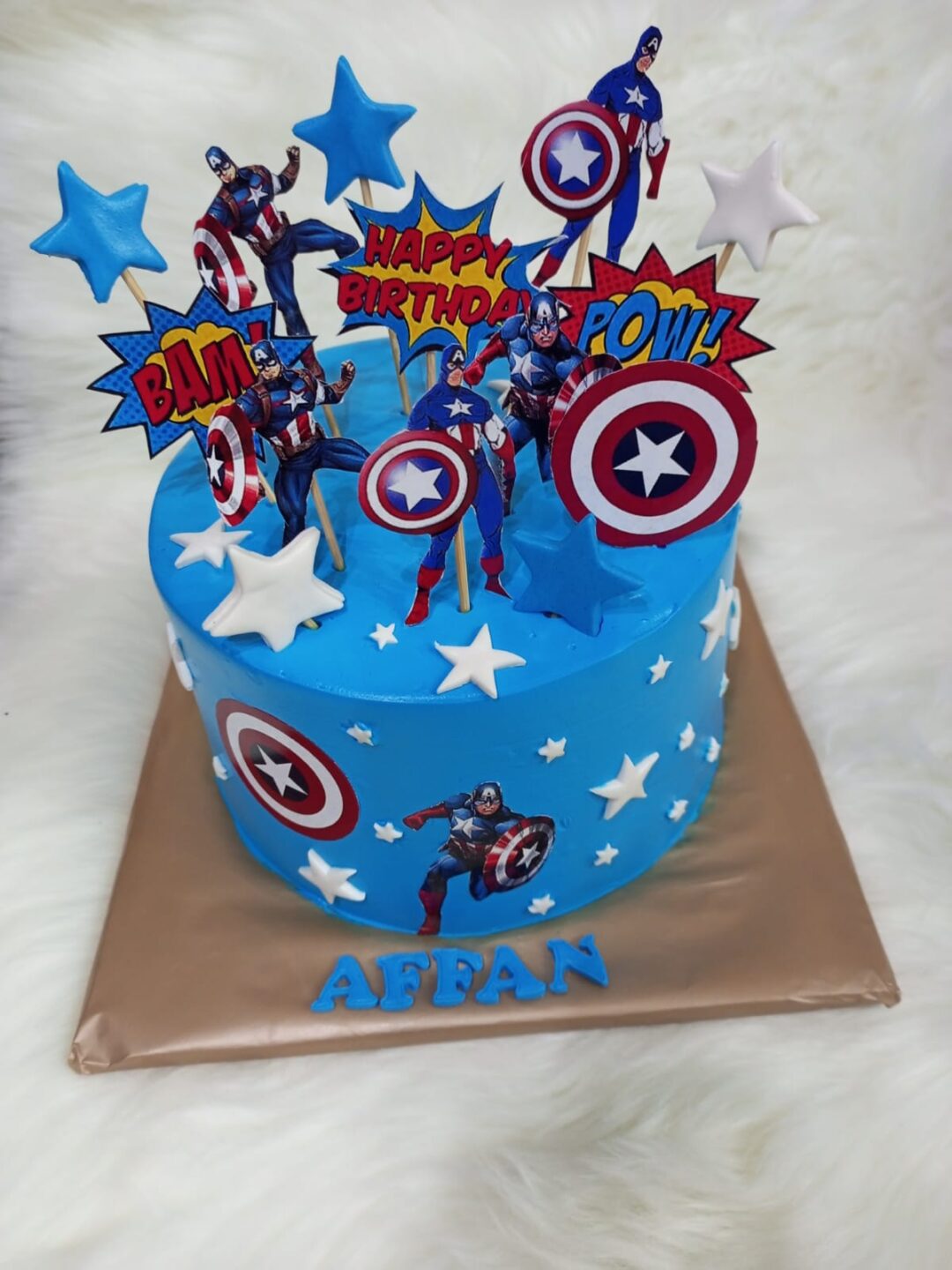 Captain America theme cake