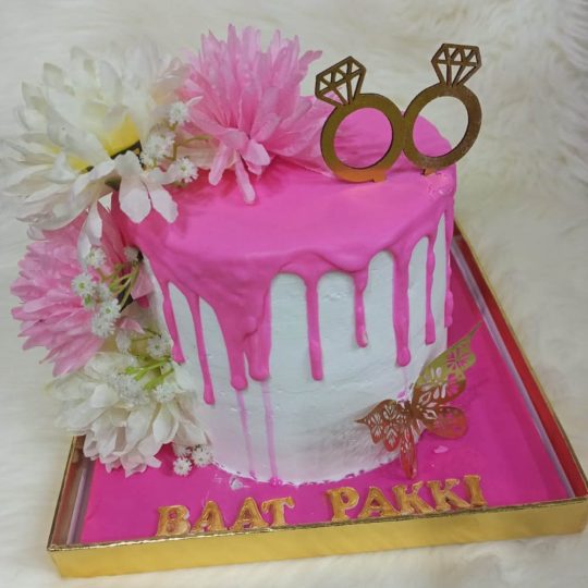 Engagement Theme Flower Cake