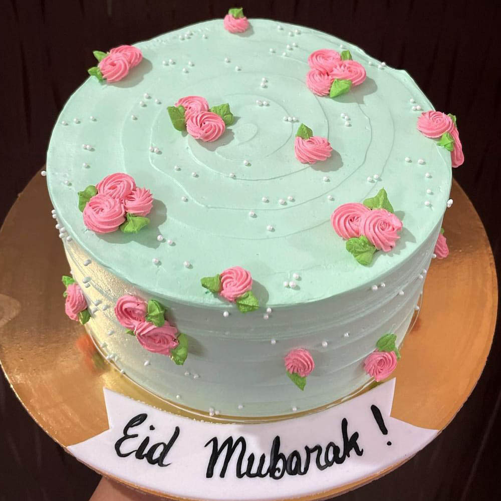 Eid Ul Fitr theme cream cake