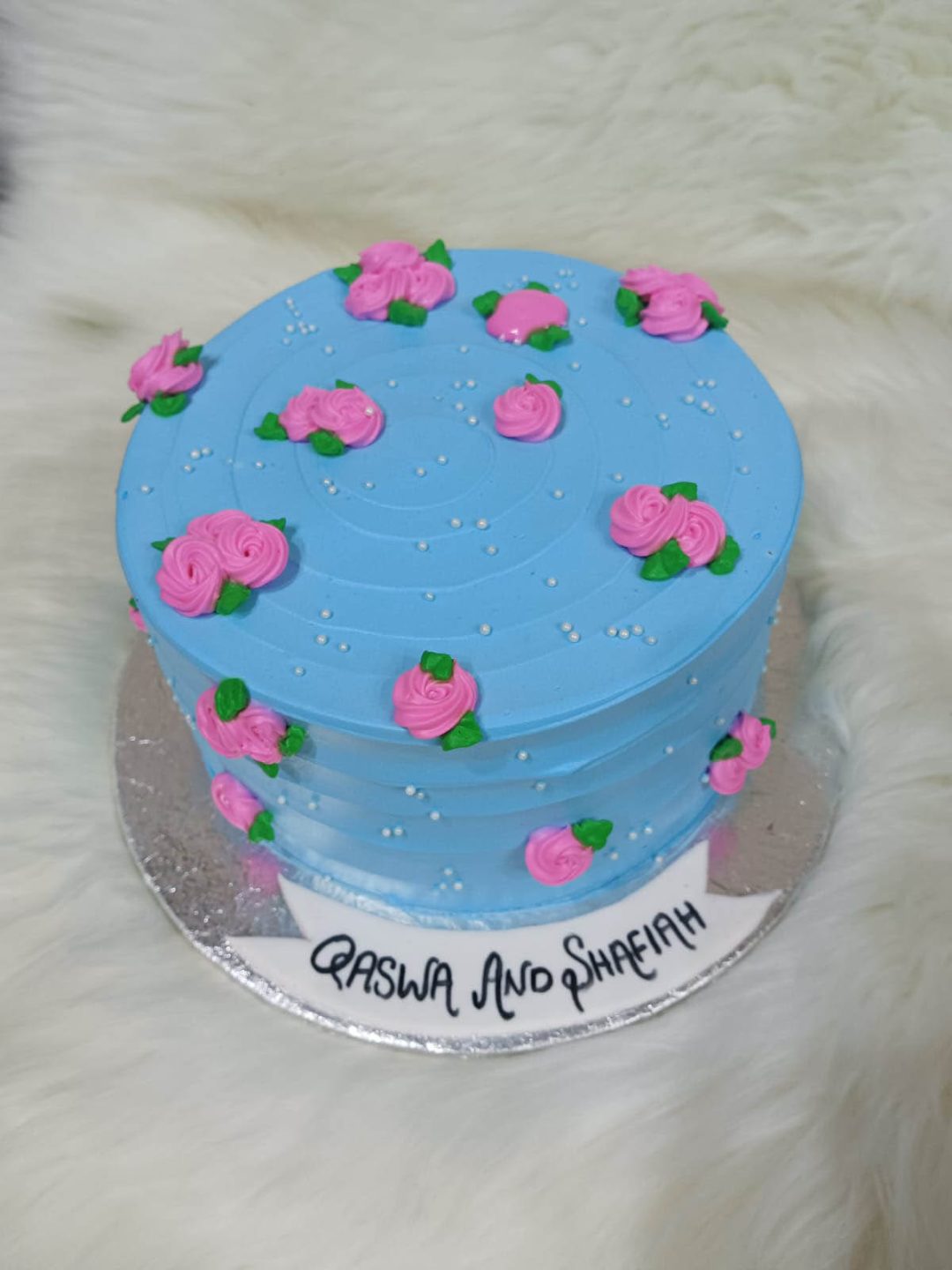 Floral theme full cream cake