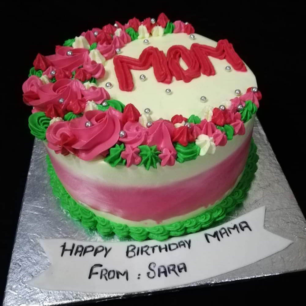 Customized Mother's Day cream cake