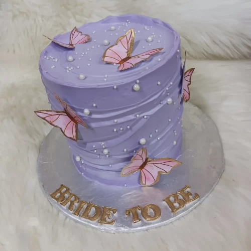Butterfly theme cream cake