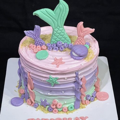 Mermaid theme cake