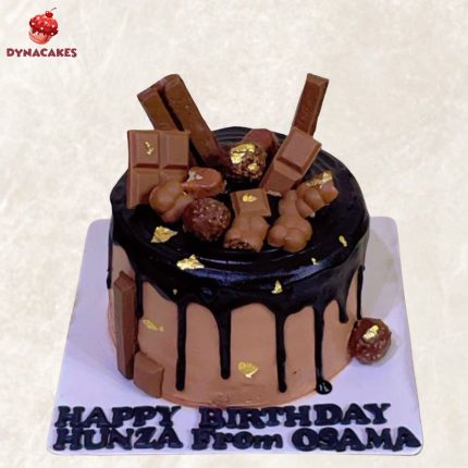 Chocolate Loaded Cake in Karachi with layers of rich chocolate, topped with ganache, and decadent chocolate toppings.