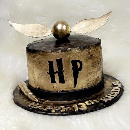 Harry Potter Theme Cake in Karachi - Full Chocolate Cake with Hogwarts Decorations