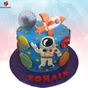 Space theme cake for kids