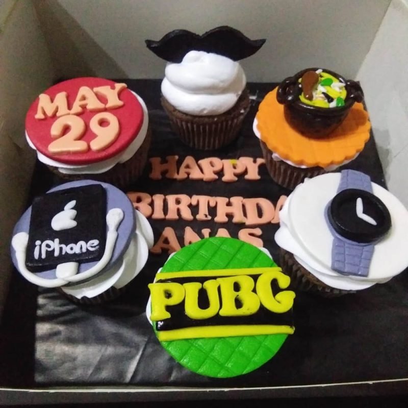 Customized full fondant cupcakes for boy’s birthday
