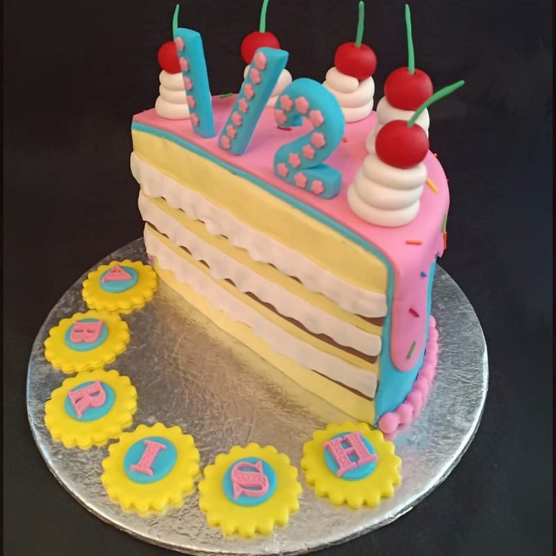 1/2 theme birthday cake