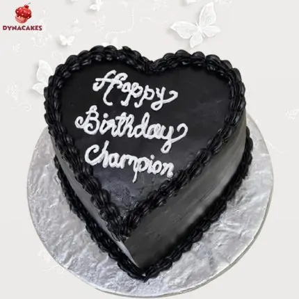 Heart Shape Black Cake