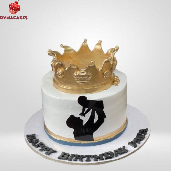 Personalized Birthday Cake for Father with custom decorations and delicious flavors, crafted by Dynacakes for a memorable celebration.