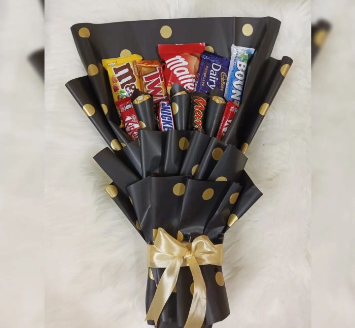 Black bouquet for chocolate lovers