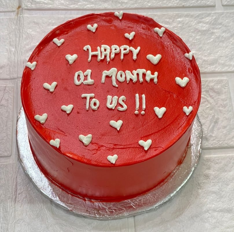 Anniversary Red Bento Cake | Minimalist cake for Anniversary by Dynacakes