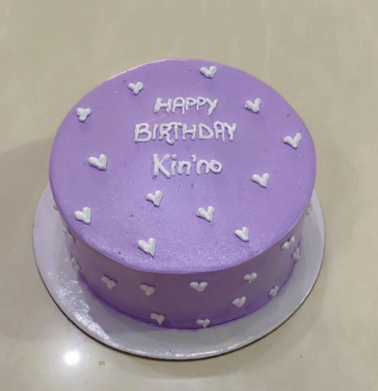 lilac bento cake in Karachi
