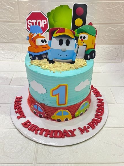 Colorful Cars Birthday Cake