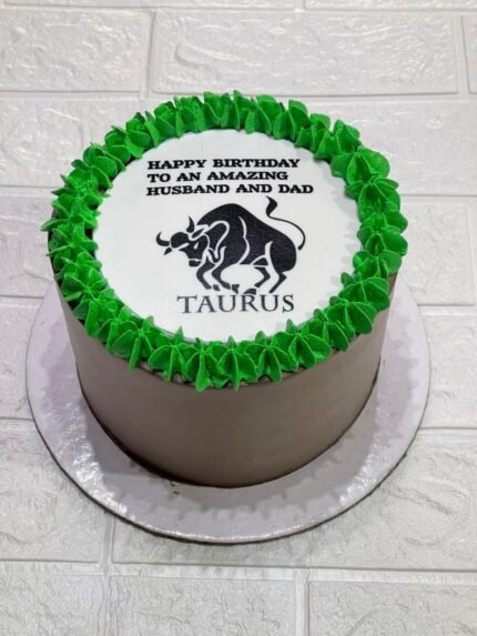 Taurus Birthday Cake for Dad in Karachi | Customized Edible Cake by DynaCakes