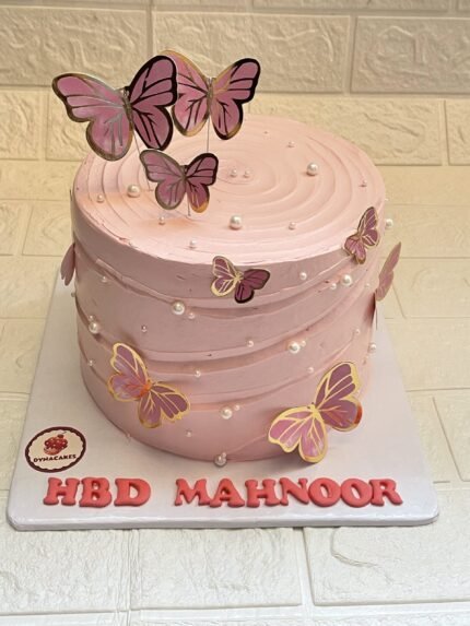 Pretty in Pink Butterfly Cake