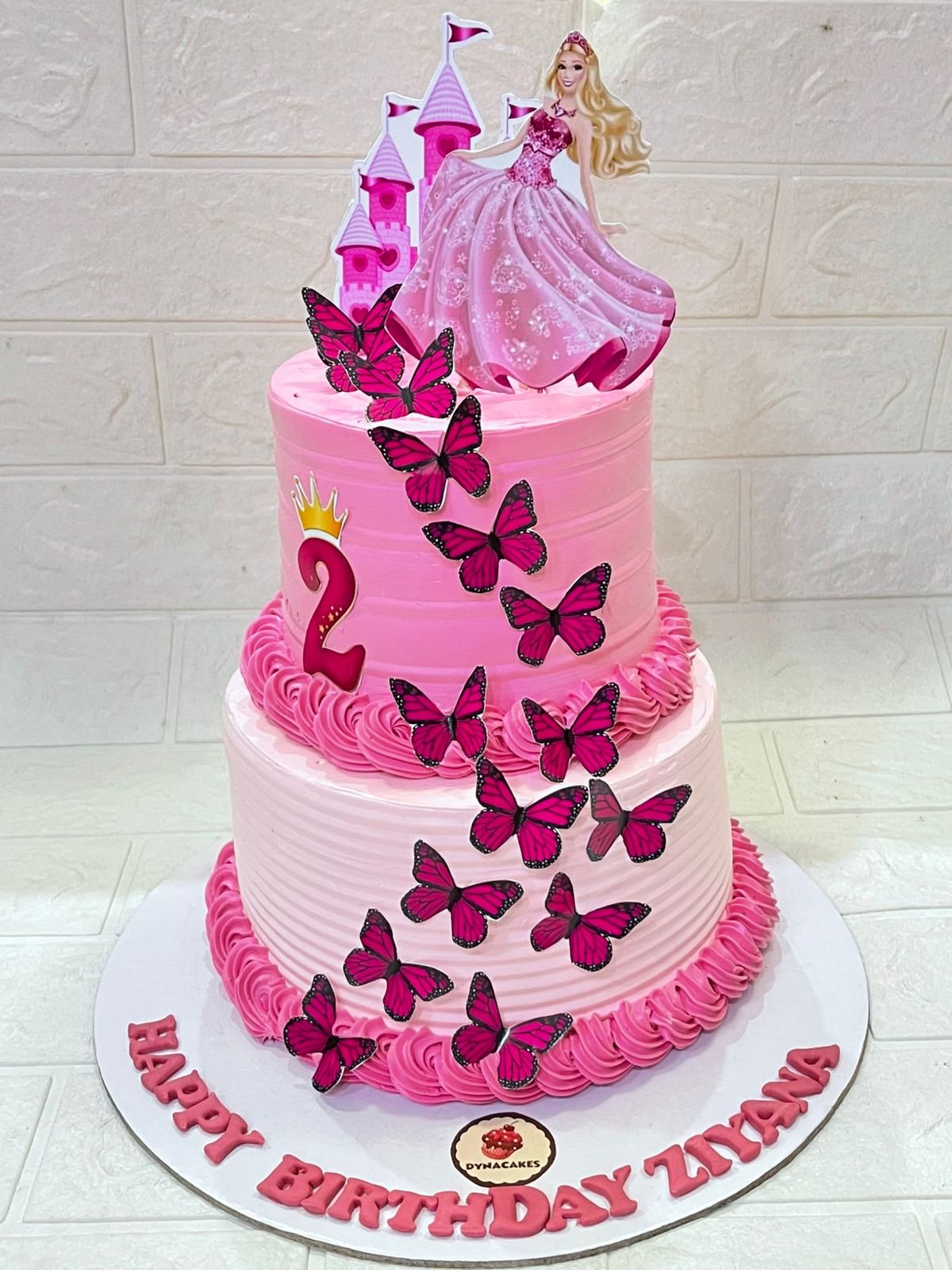 2-Tier Barbie Princess Birthday Cake for Cute Little Girls in Karachi | Custom Kids Character Cakes